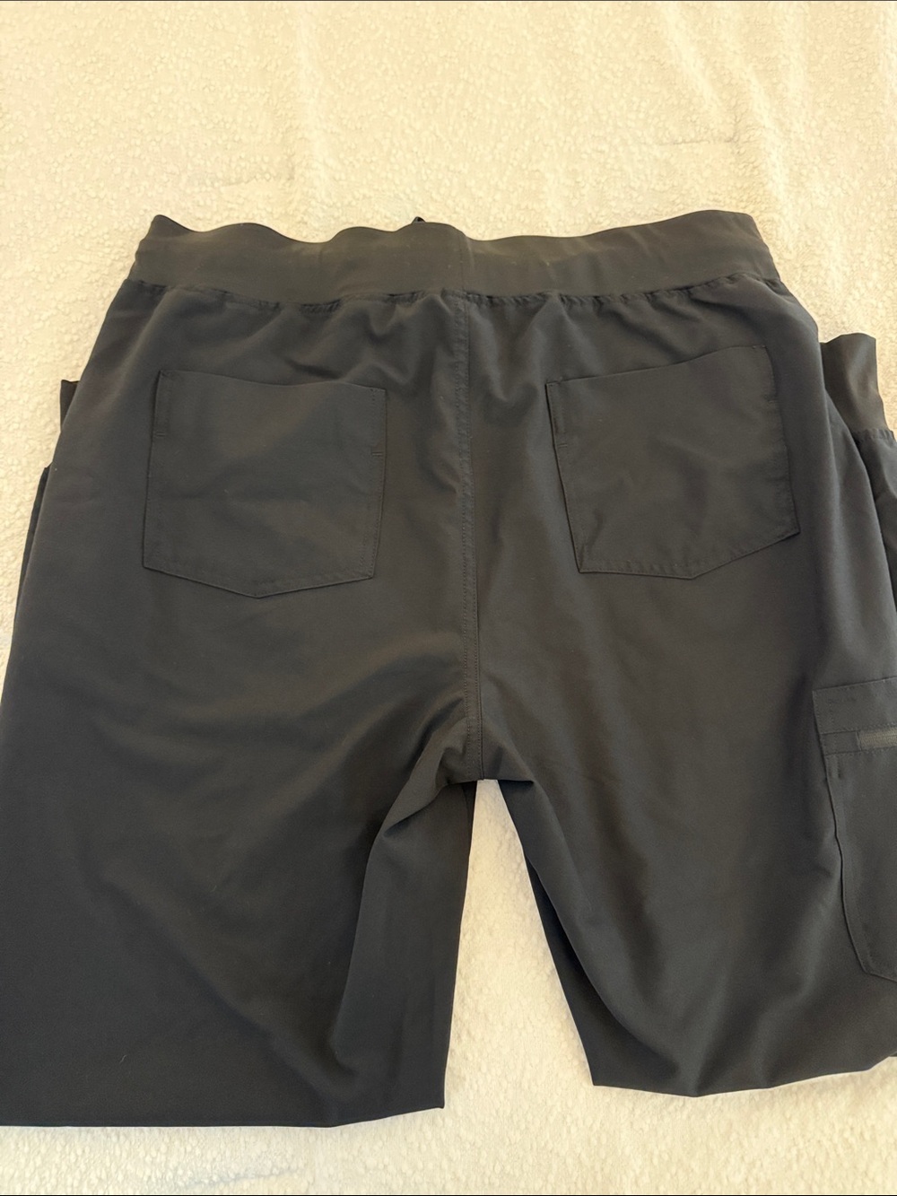 Women’s Black Scrub Joggers Pants with Drawstring Waist - Picture 4 of 5